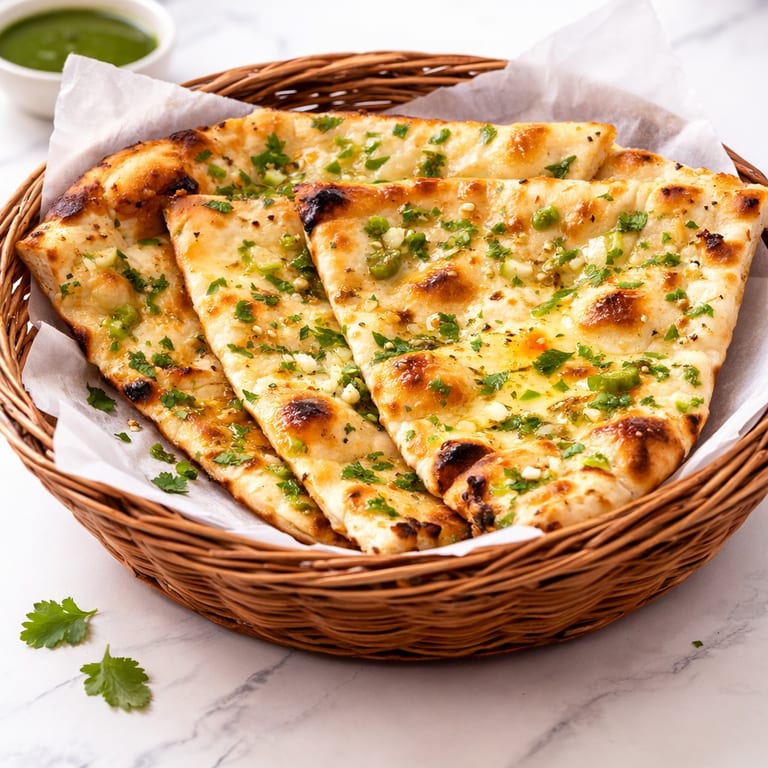 Delicious Garlic Naan Awaits