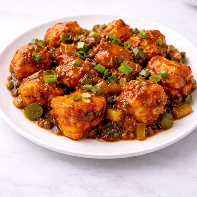 Paneer Manchurian.